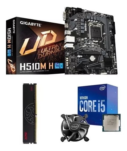 Kit Upgrade Core I5 10400 + Giga H510m + 8gb Patriot Viper