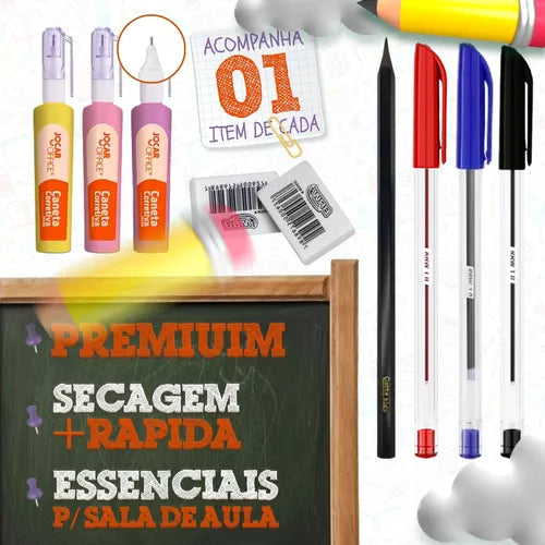 Material Escolar Kit Completo Ensino Fundamental Médio Facul